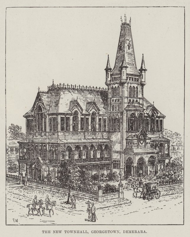 Il nuovo municipio, Georgetown, Demerara da Frank Watkins