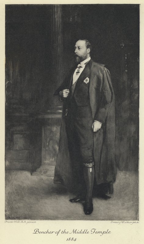 Il Principe di Galles, il futuro Re Edoardo VII, come Bencher del Middle Temple da Frank (after) Holl