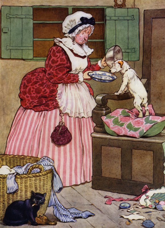 Illustrazione per Old Mother Hubbard da Frank Adams