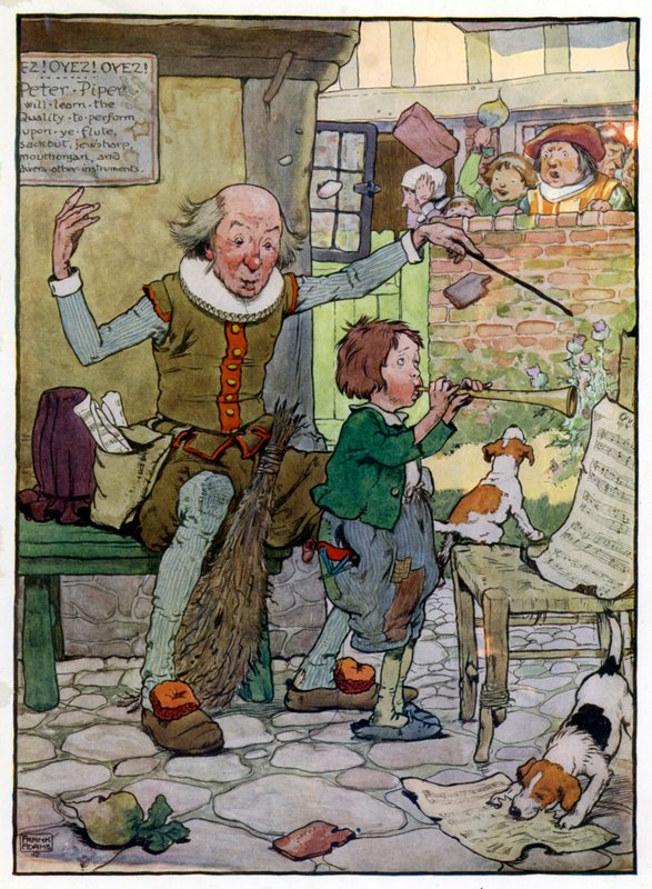 Illustrazione per La storia di Tom il figlio del pifferaio da Frank Adams