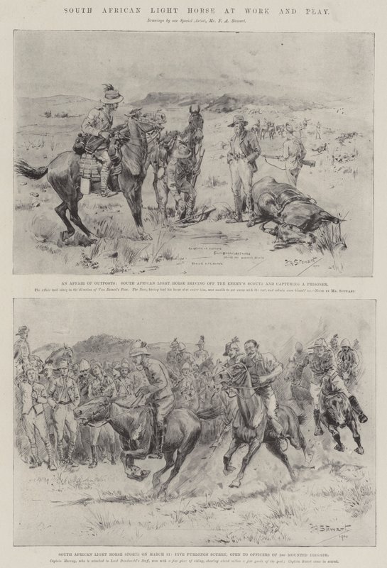 South African Light Horse al lavoro e al gioco da Frank Algenon Stewart