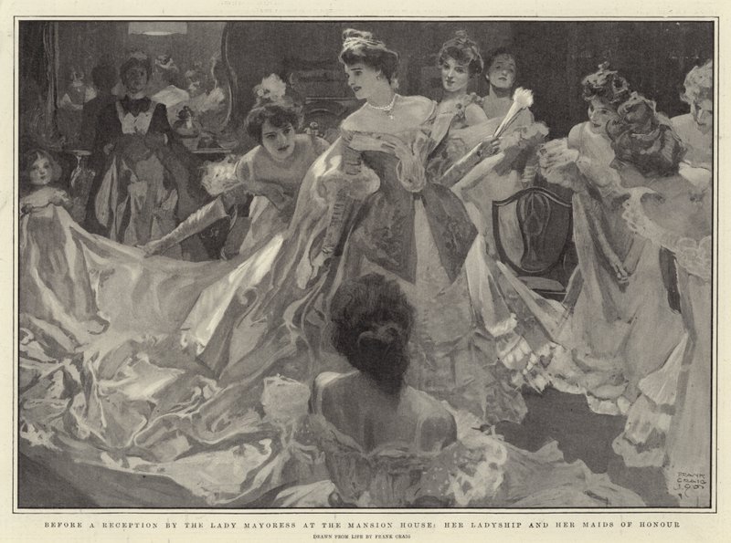 Prima di una Ricezione della Lady Mayoress alla Mansion House, sua Signoria e le sue Dame d