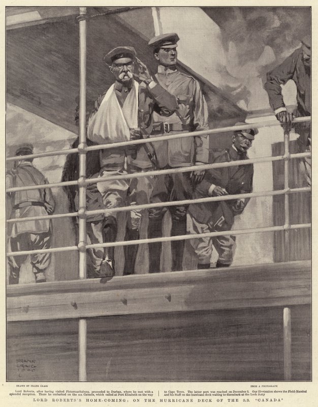 Il ritorno a casa di Lord Roberts, sul ponte dell