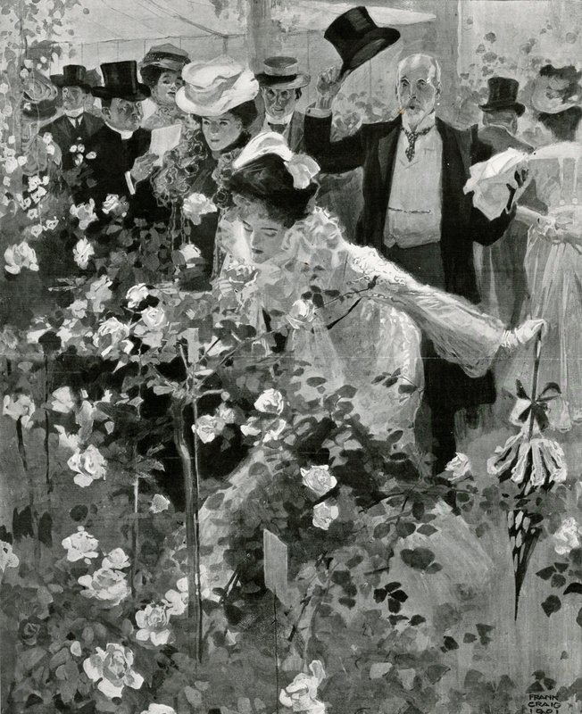 Mostra della Royal Horticultural Society nei Temple Gardens da Frank Craig