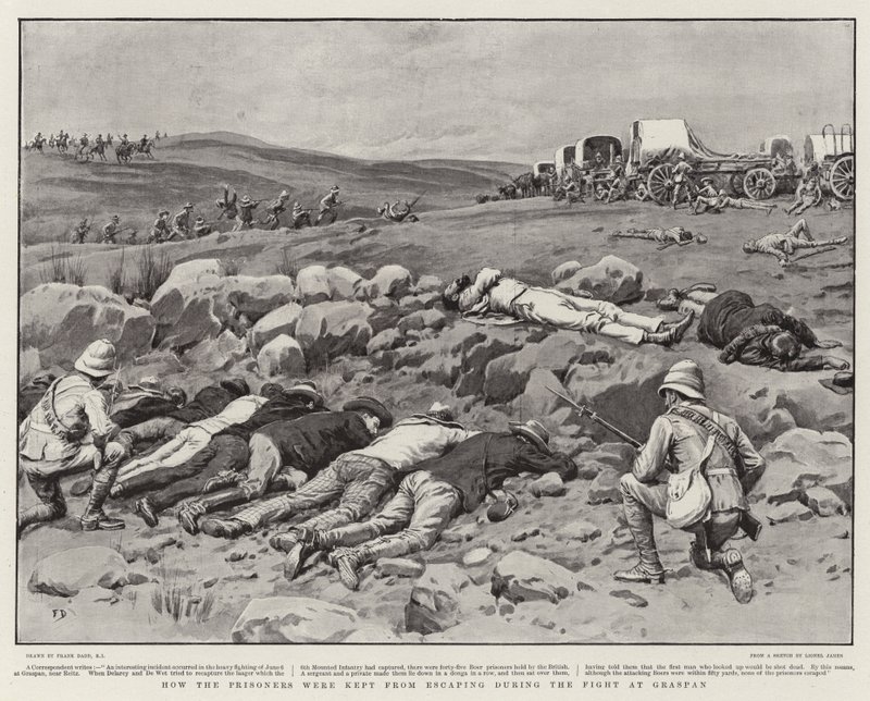 Come i prigionieri furono impediti di fuggire durante la battaglia di Graspan da Frank Dadd