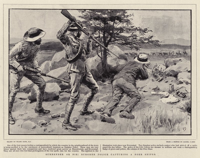 Arrenditi o muori! Polizia borghese cattura un cecchino boero da Frank Dadd