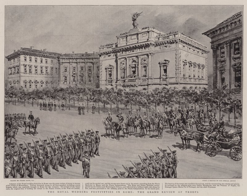 Le festività del matrimonio reale a Roma, la grande parata delle truppe da Frank Dadd