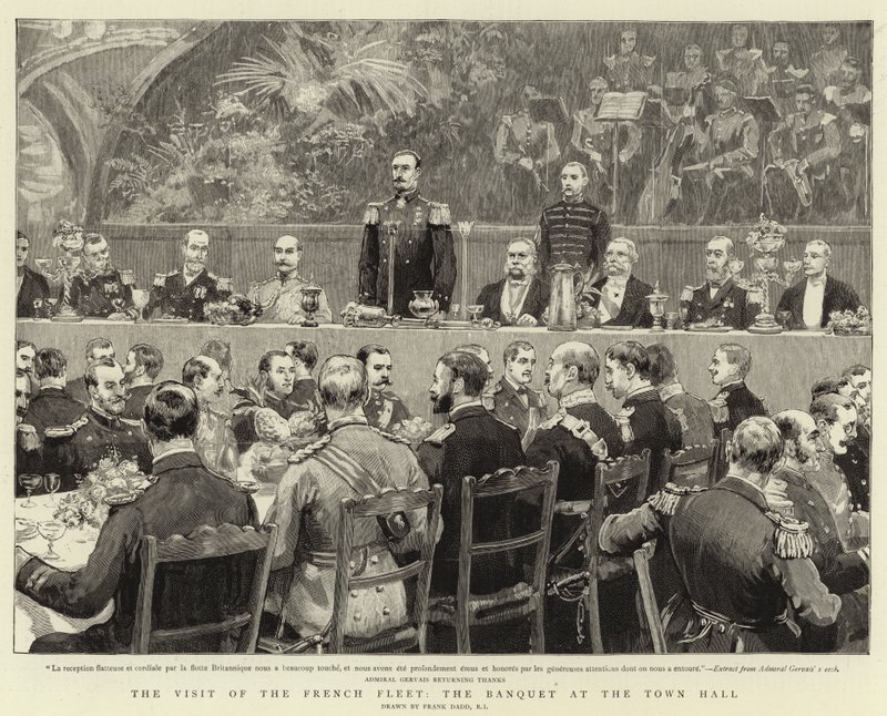La visita della flotta francese, il banchetto al Municipio da Frank Dadd
