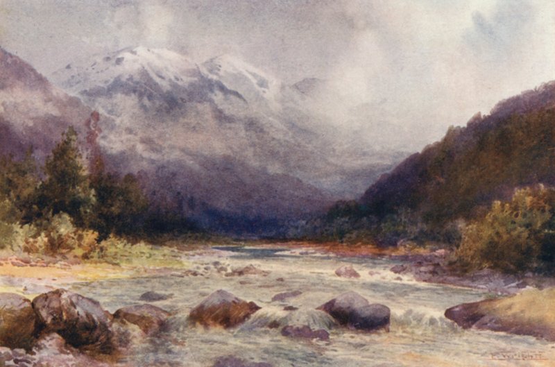 Nuova Zelanda: Sul fiume Bealey da Frank H Wright