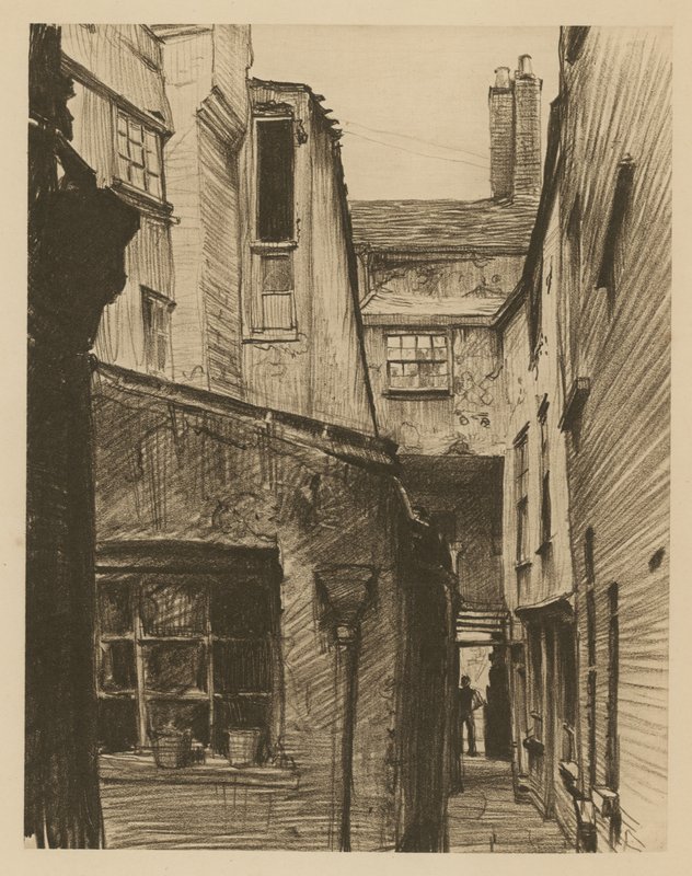 Il vecchio cavallo e il groom, dietro Holborn Above Bars, Londra da Frank Lewis Emanuel