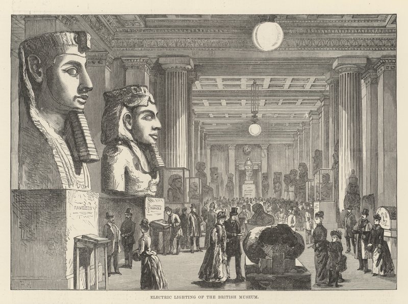 Illuminazione elettrica del British Museum da Frank Watkins
