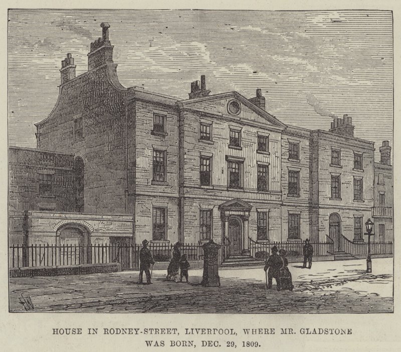 Casa in Rodney-Street, Liverpool, dove è nato Mr Gladstone, 29 dicembre 1809 da Frank Watkins
