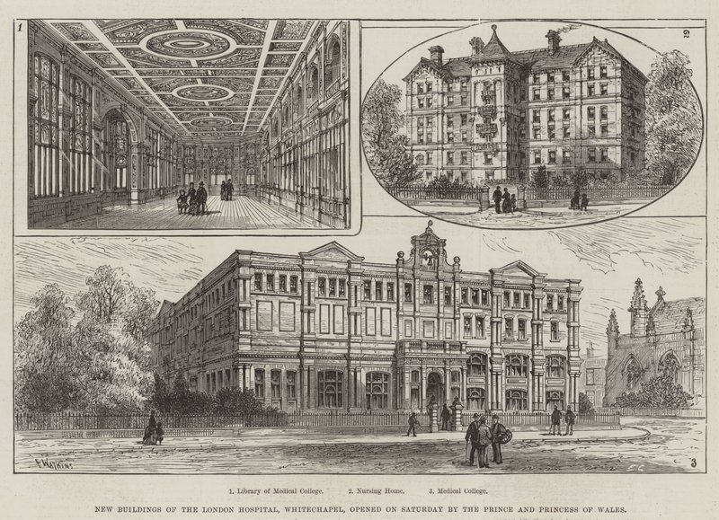 Nuovi Edifici del London Hospital, Whitechapel, inaugurati sabato dal Principe e dalla Principessa di Galles da Frank Watkins