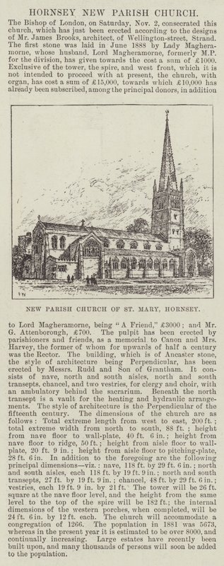 Nuova chiesa parrocchiale di Santa Maria, Hornsey da Frank Watkins