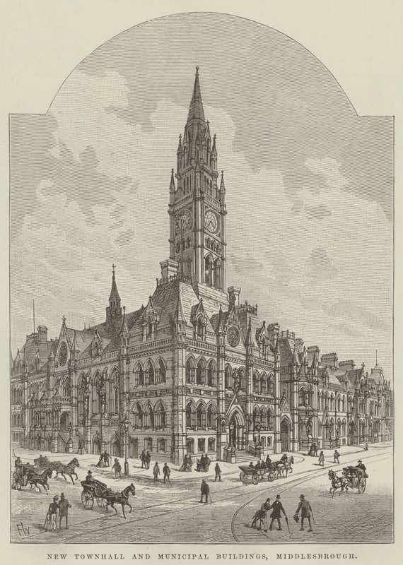 Nuovo municipio e edifici municipali, Middlesbrough da Frank Watkins