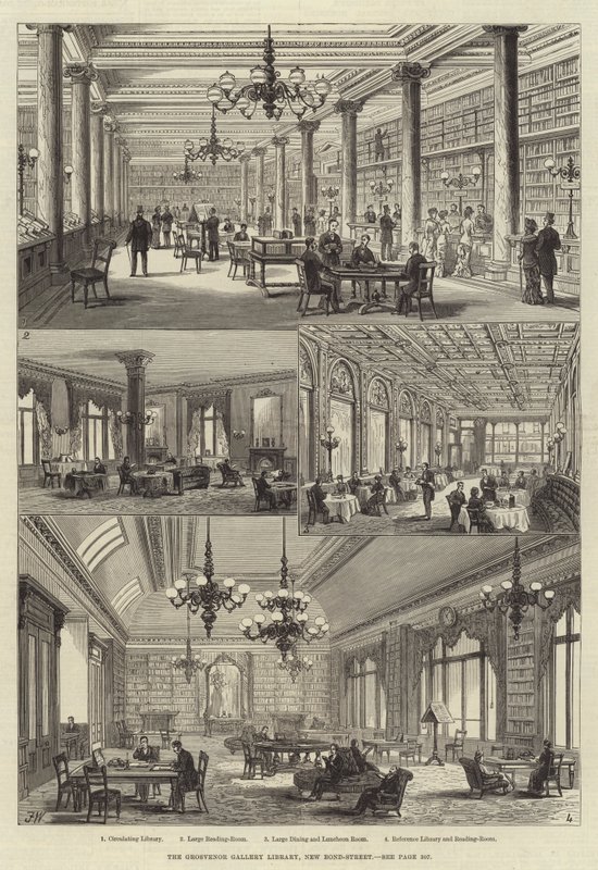La biblioteca della Grosvenor Gallery, New Bond-Street da Frank Watkins