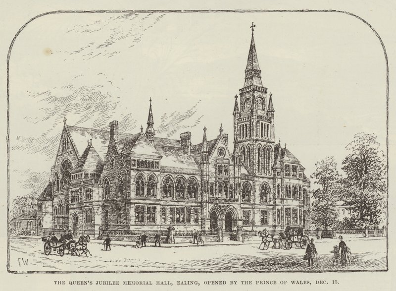 La Sala del Giubileo della Regina, Ealing, inaugurata dal Principe di Galles, 15 dicembre da Frank Watkins