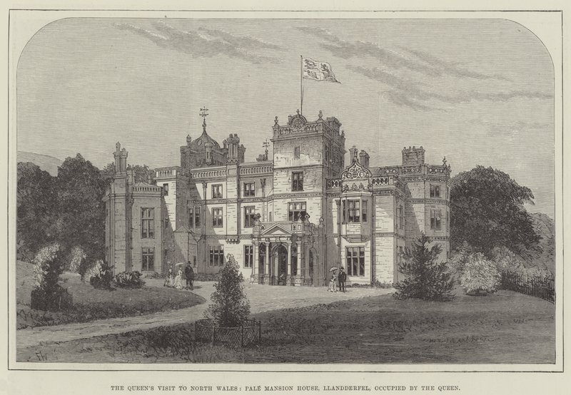 La visita della Regina al Galles del Nord, Pale Mansion House, Llandderfel, occupata dalla Regina da Frank Watkins