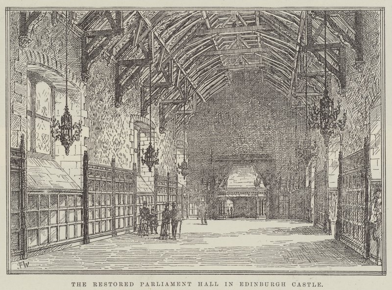La sala del Parlamento restaurata nel Castello di Edimburgo da Frank Watkins