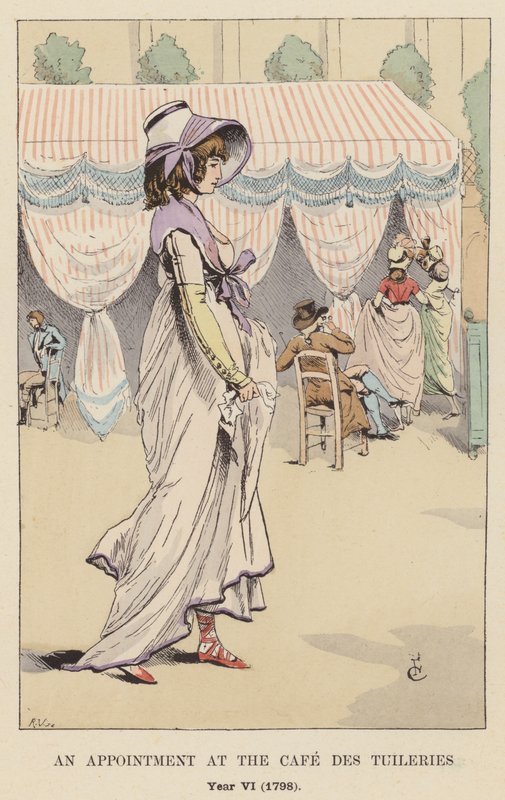 Un appuntamento al Café des Tuileries, Anno VI, 1798 da François Courboin
