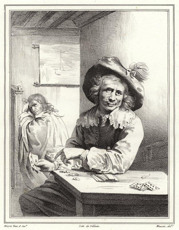 Il giocatore di carte da Frans van Mieris