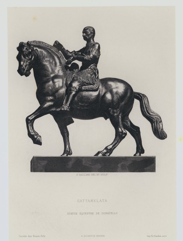 Figura equestre in bronzo del condottiero rinascimentale italiano Gattemalata, di Donatello da Frans Gaillard