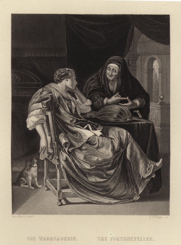 La chiromante da Frans van Mieris