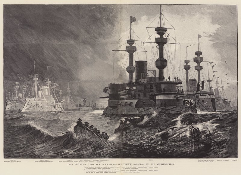 La Britannia ha bisogno di nuovi bastioni? Lo squadrone francese nel Mediterraneo da Fred T. Jane