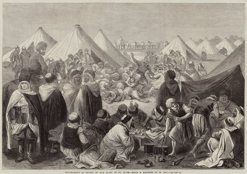 Accampamento di Spahis nella pianura di St Maur da Frederic Theodore Lix