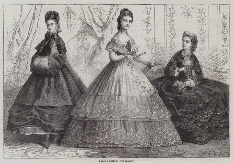 Mode di Parigi per marzo da Frederic Theodore Lix
