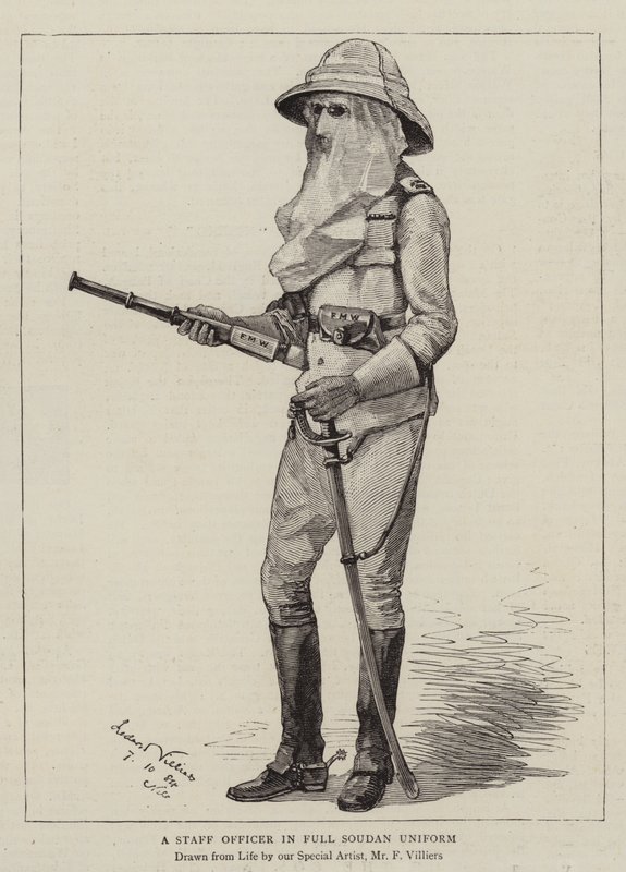 Un Ufficiale di Stato Maggiore in Uniforme Completa del Sudan da Frederic Villiers