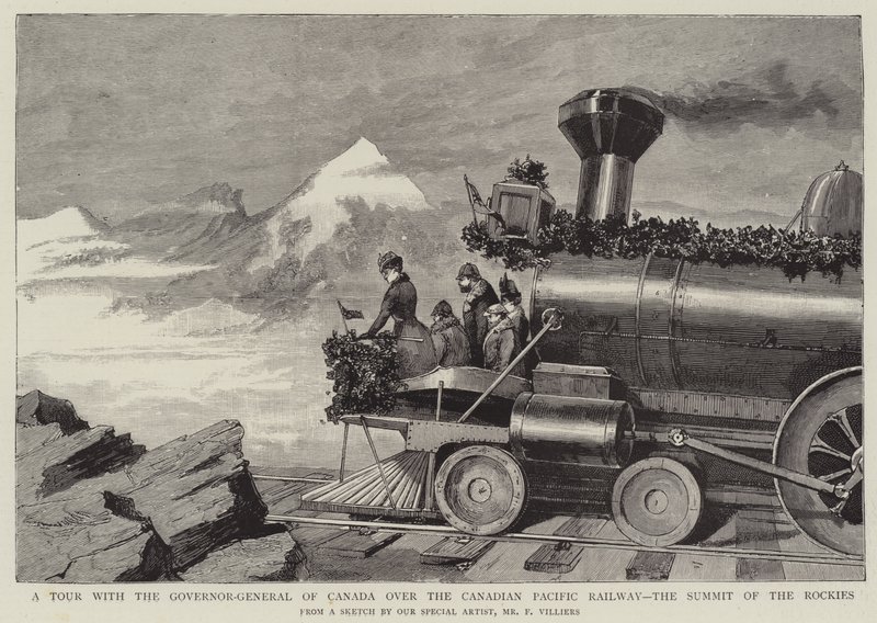 Un tour con il Governatore Generale del Canada sulla Canadian Pacific Railway, la vetta delle Montagne Rocciose da Frederic Villiers