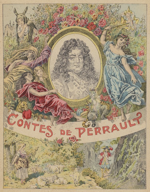 Illustrazione della pagina del titolo per Les Contes de Perrault da Frederic Theodore (after) Lix