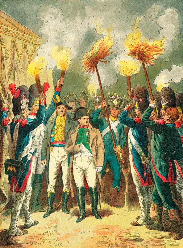 La vigilia della battaglia di Austerlitz da Frederic Theodore Lix