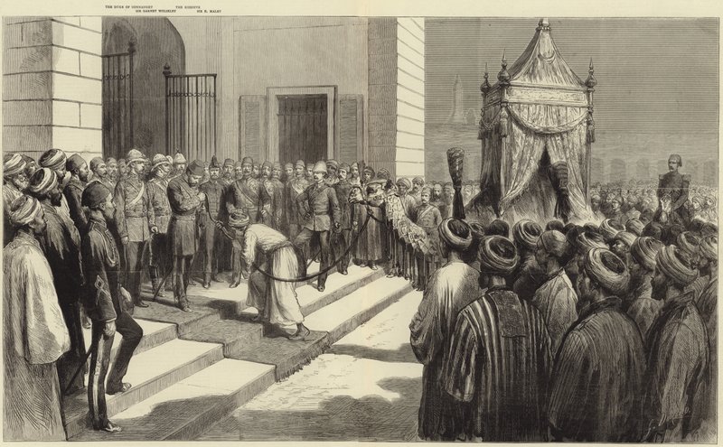 Il Chedivè che saluta il tappeto sacro al Cairo prima della sua spedizione alla Mecca da Frederic Villiers