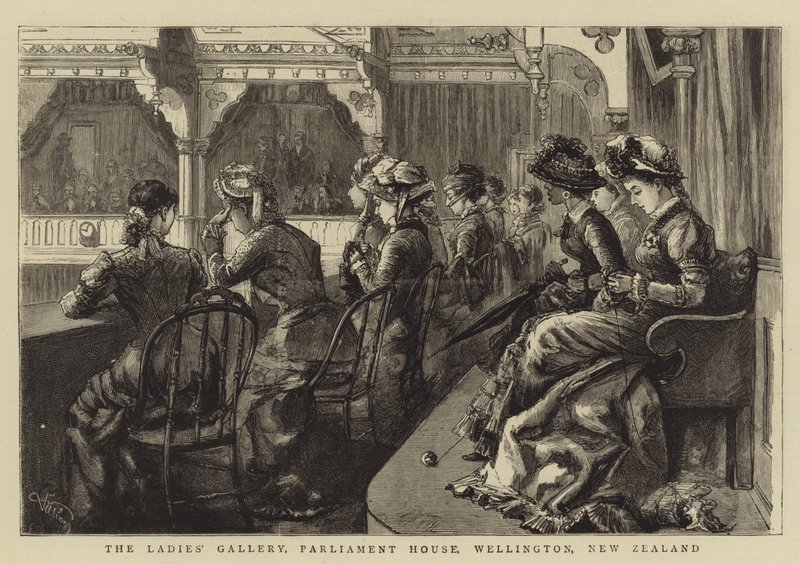La Galleria delle Signore, Parlamento, Wellington, Nuova Zelanda da Frederic Villiers