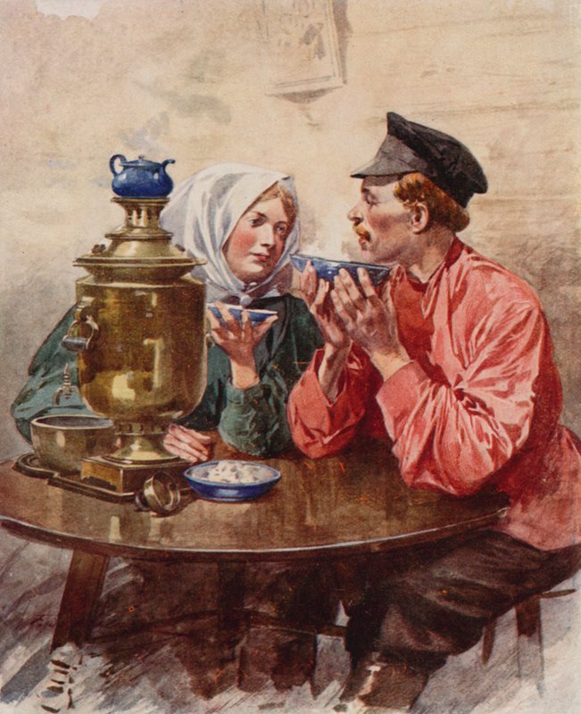 Una tazza di tè da un samovar da Frederic de Haenen