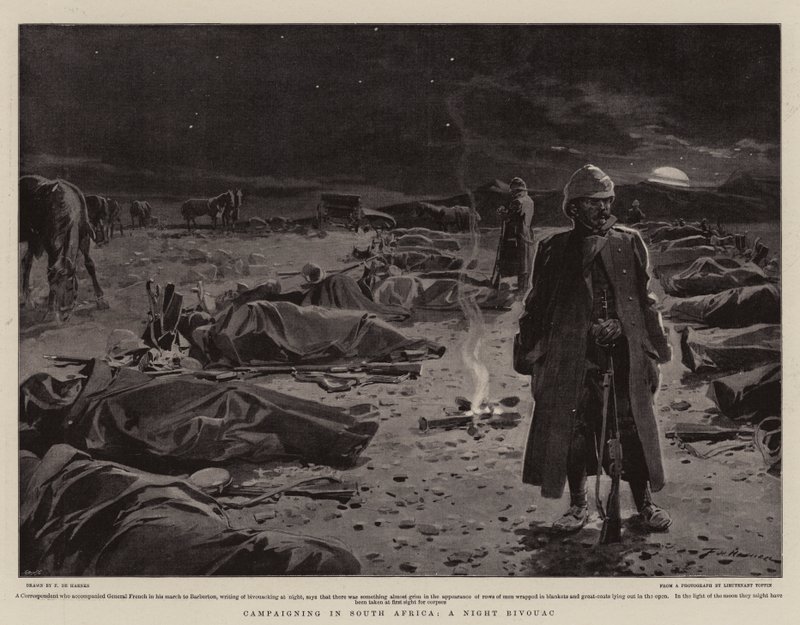 Campagna in Sud Africa, un bivacco notturno da Frederic de Haenen