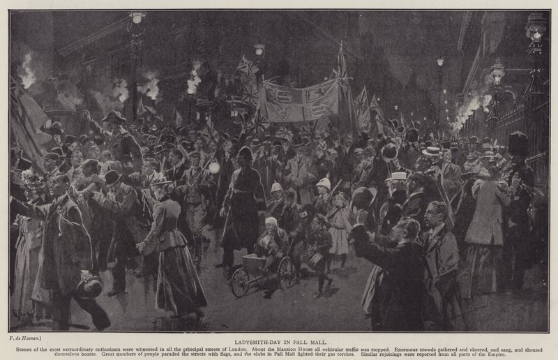 Ladysmith-Day in Pall Mall da Frederic de Haenen
