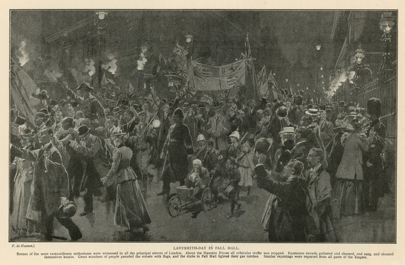 Giorno di Ladysmith a Pall Mall da Frederic de Haenen