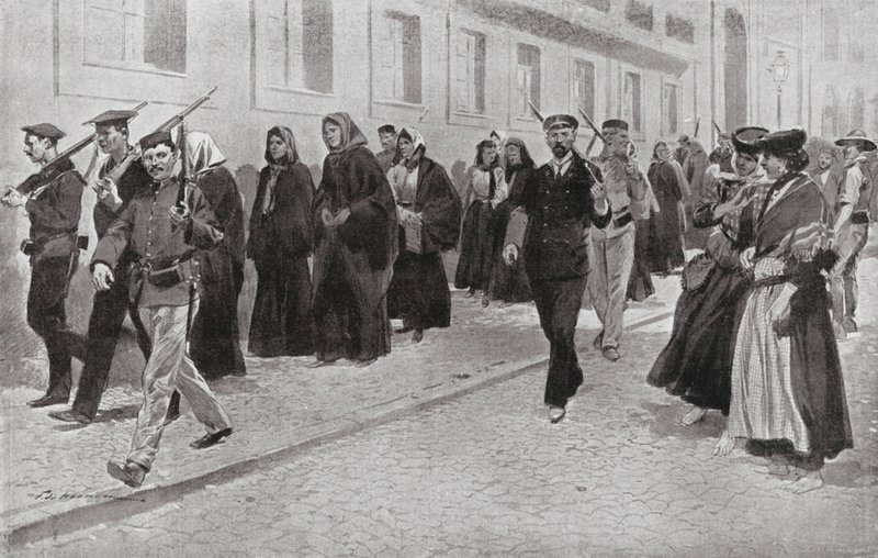 Suore sotto protezione repubblicana durante la rivoluzione da Frederic de Haenen