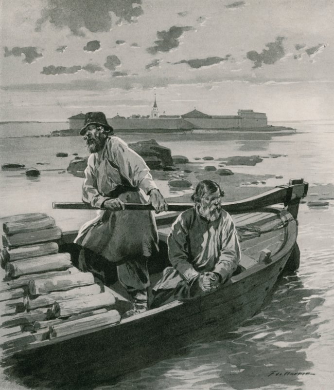 Fortezza di Schlusselburg, sul Lago Ladoga da Frederic de Haenen