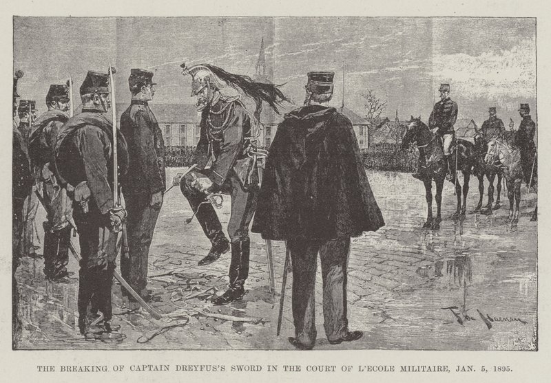 La rottura della spada del capitano Dreyfus nel cortile dell