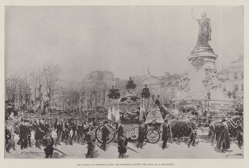 Il Funerale del Presidente Faure, il Corteo che passa per Place de la Republique da Frederic de Haenen