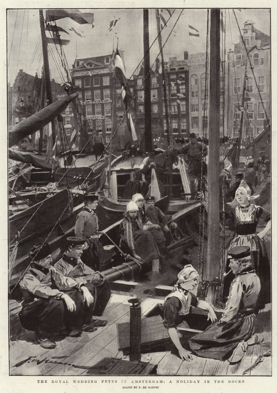 Le feste del matrimonio reale ad Amsterdam, una vacanza nei moli da Frederic de Haenen