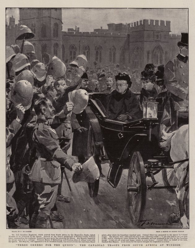 Tre evviva per la Regina, le truppe canadesi dal Sud Africa a Windsor da Frederic de Haenen