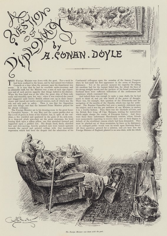Una Questione di Diplomazia, di Arthur Conan Doyle da Frederick Barnard