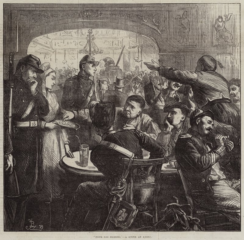Per i feriti, una scena a Lione da Frederick Barnard