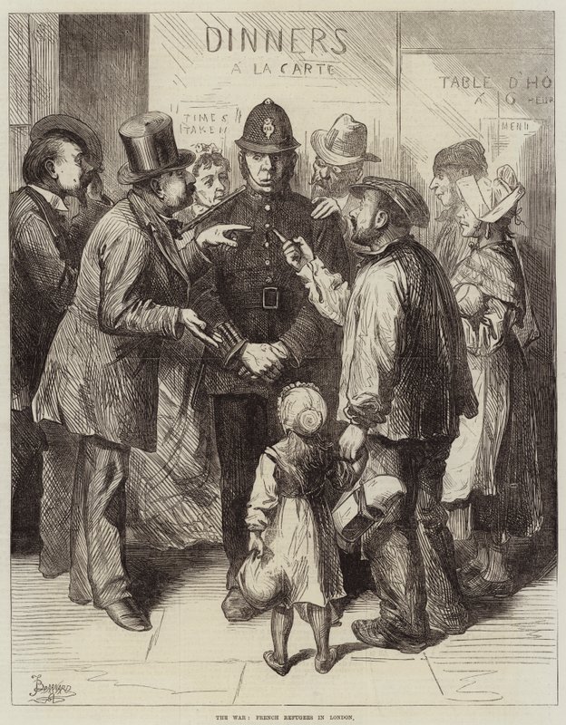 La guerra, rifugiati francesi a Londra da Frederick Barnard
