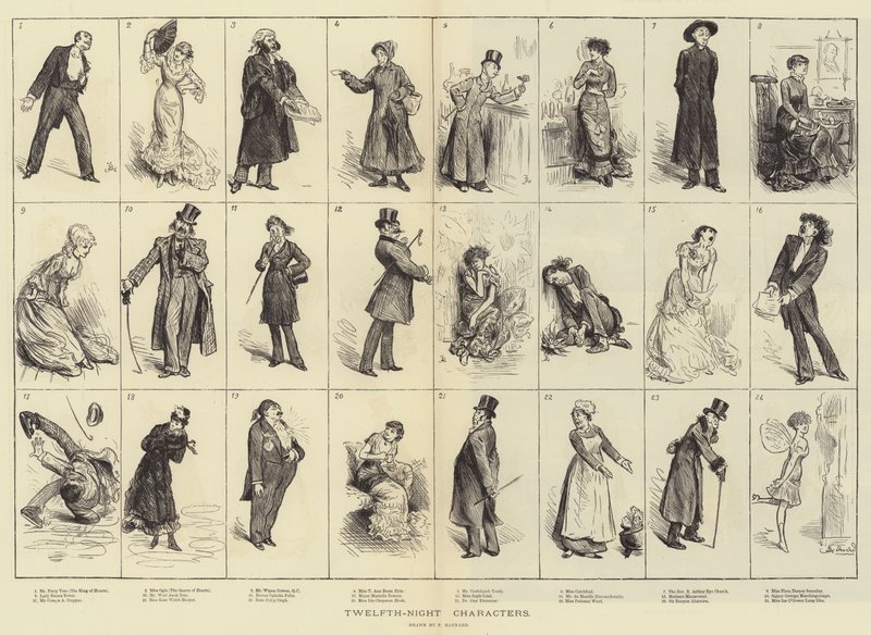 Personaggi della dodicesima notte da Frederick Barnard